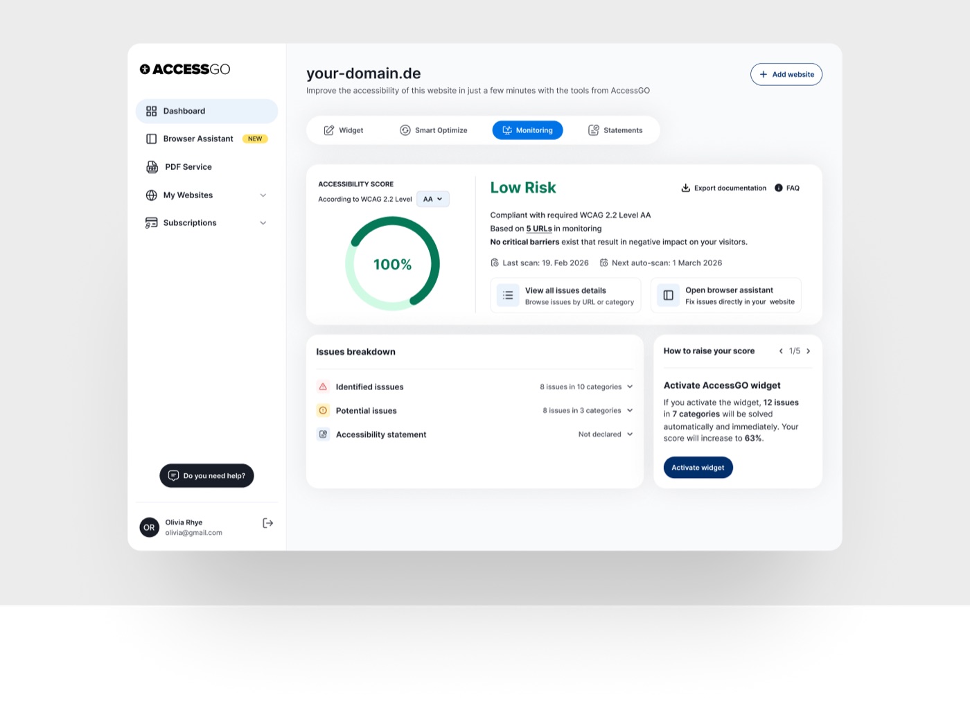 AccessGO: The platform a customer logs into.