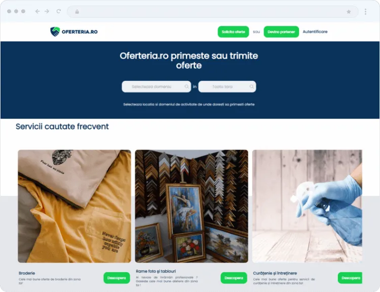 The Oferteria.ro marketplace
