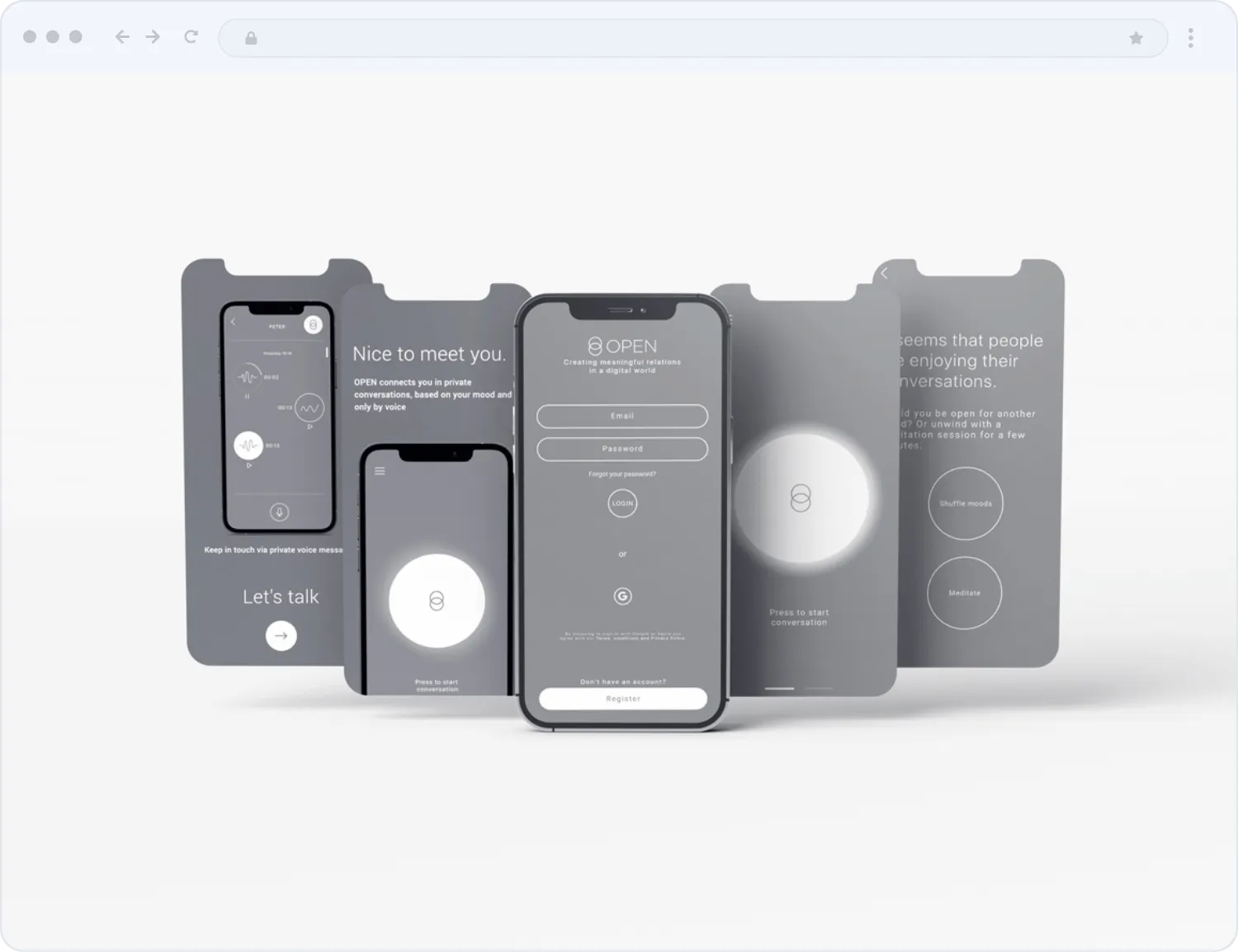 The OPEN social app on mobile